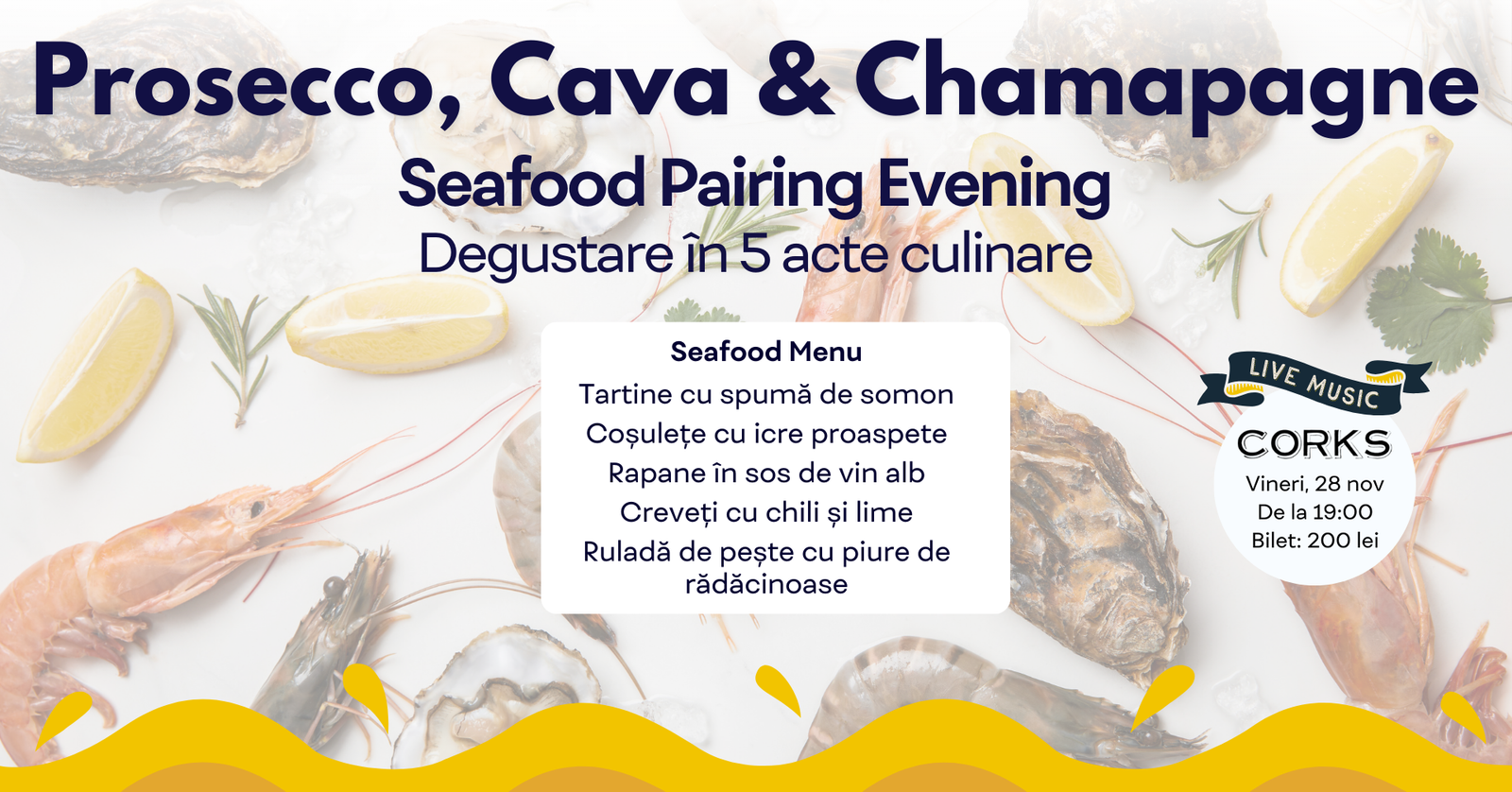 Prosecco, Cava, Champagne & Seafood Evening