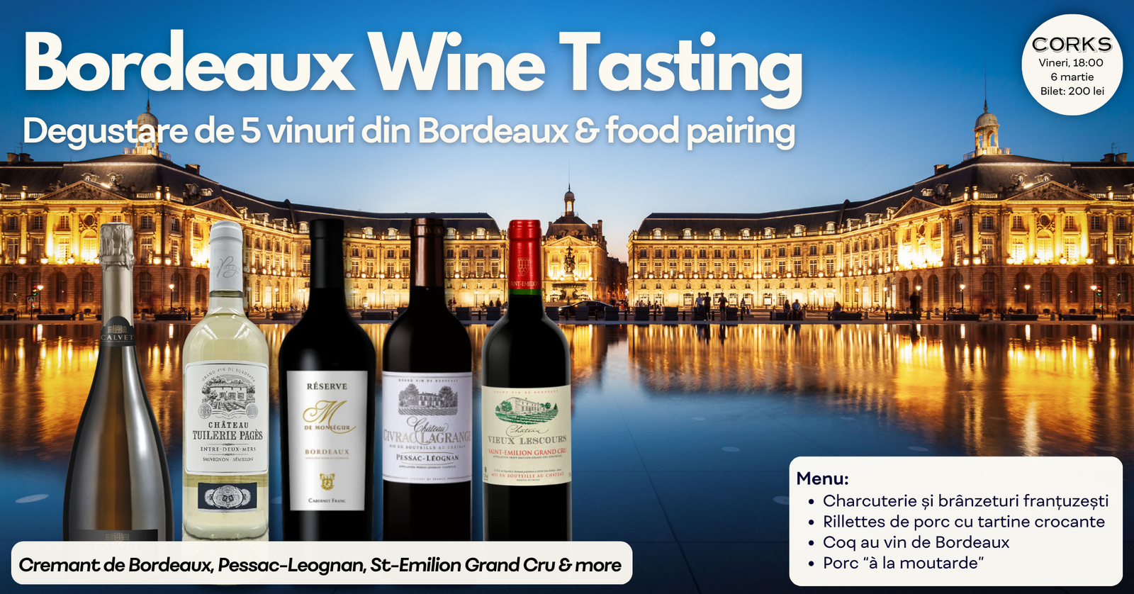 Bordeaux Wine Tasting 6 mar