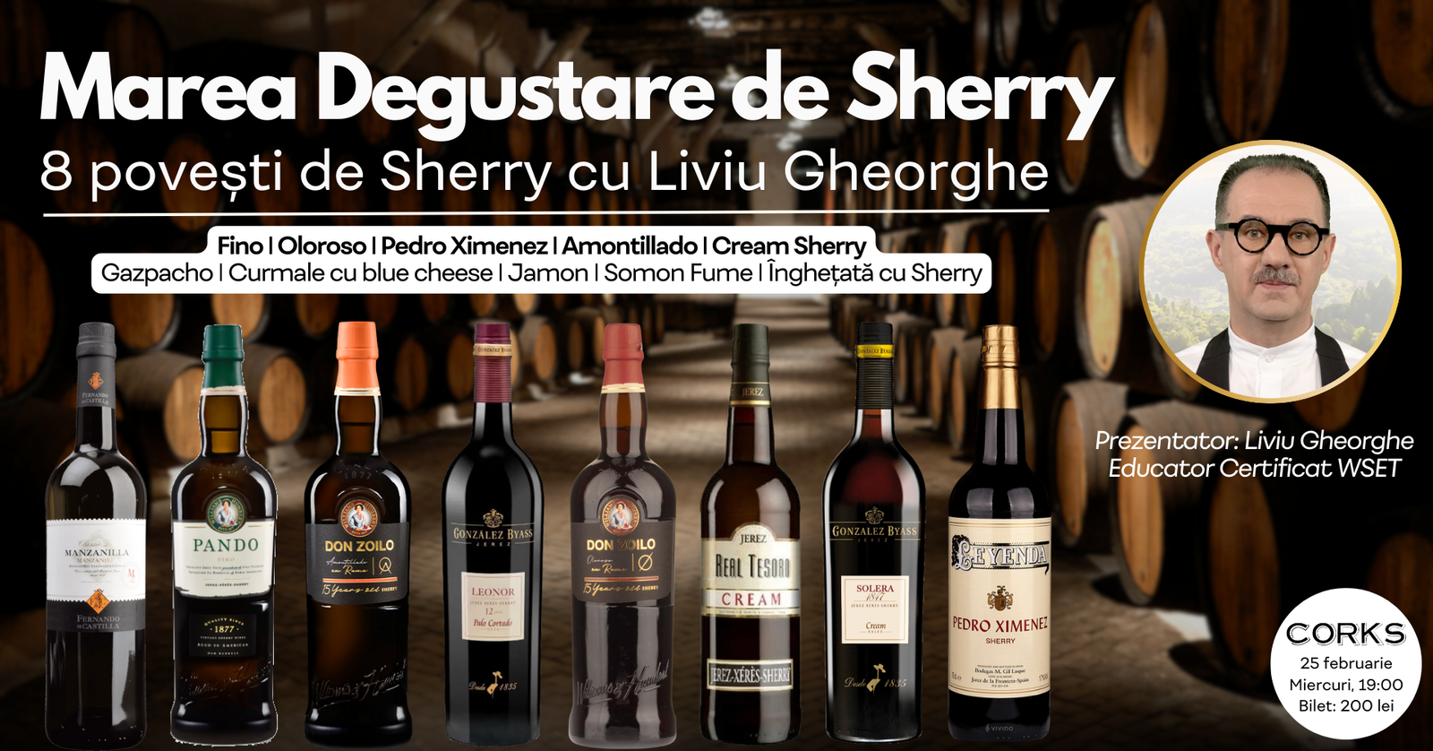 Marea Degustare de Sherry cu Liviu Gheorghe Marea Degustare de Sherry cu Liviu Gheorghe