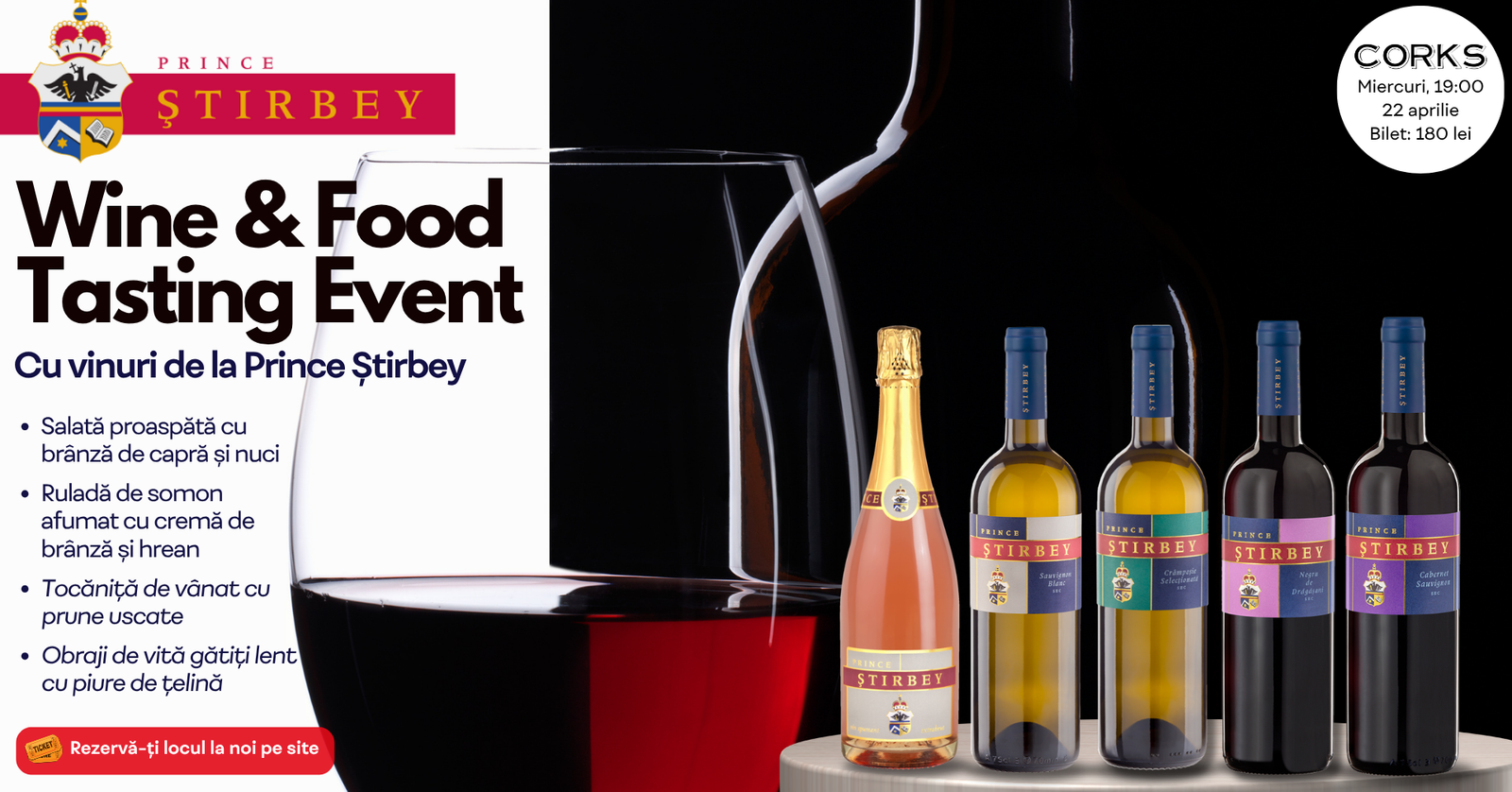 Wine & Food Tasting Price Stirbey 22 apr