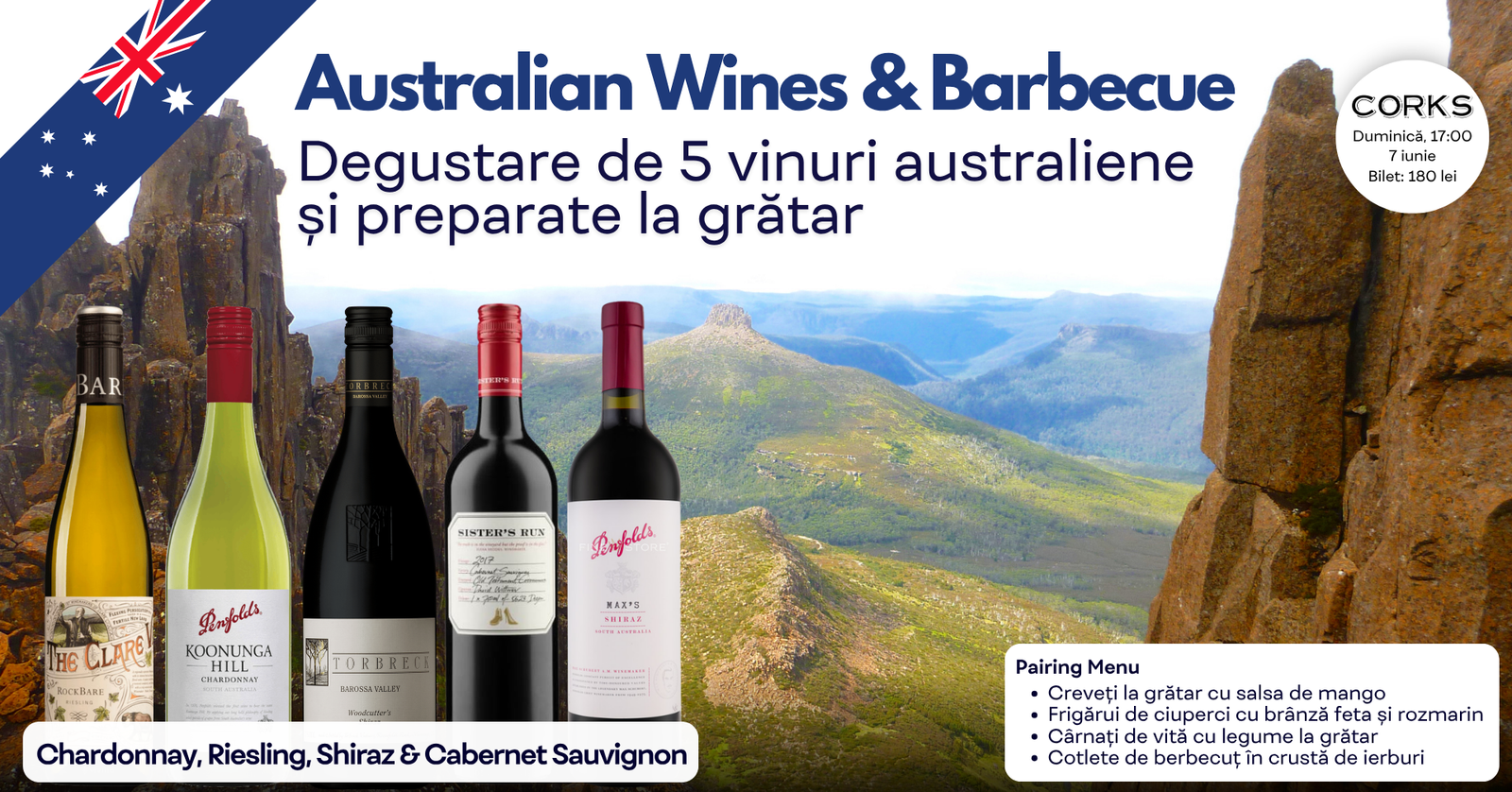 Australian Wines & Barbecue 7 iunie