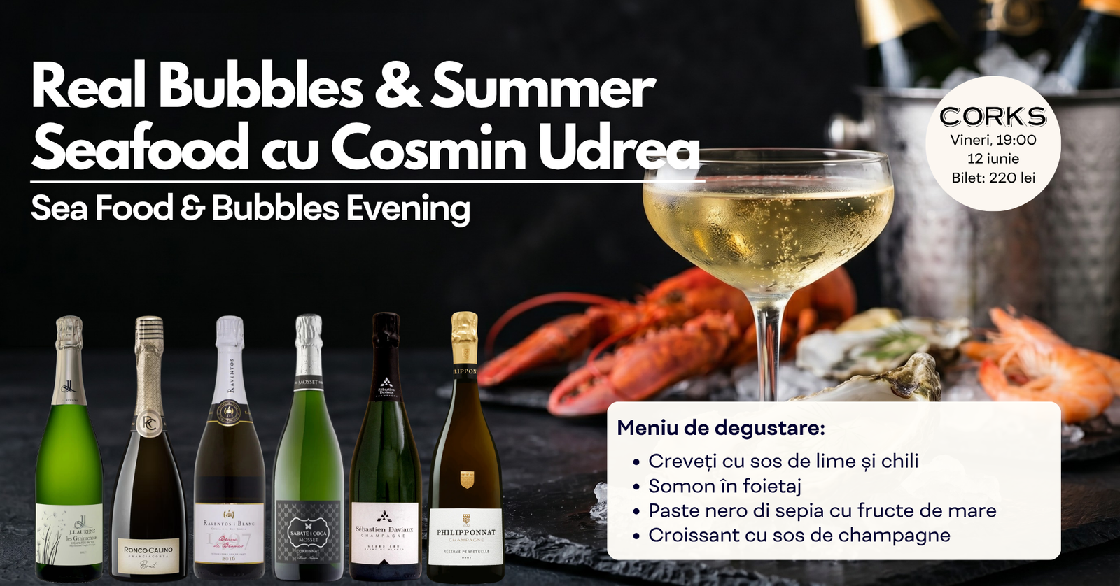 Real Bubbles & Summer Seafood cu Cosmin Udrea
