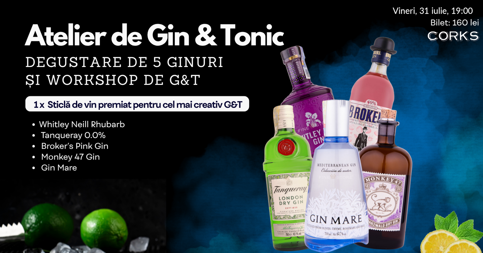 Atelier gin tonic - 31 iulie