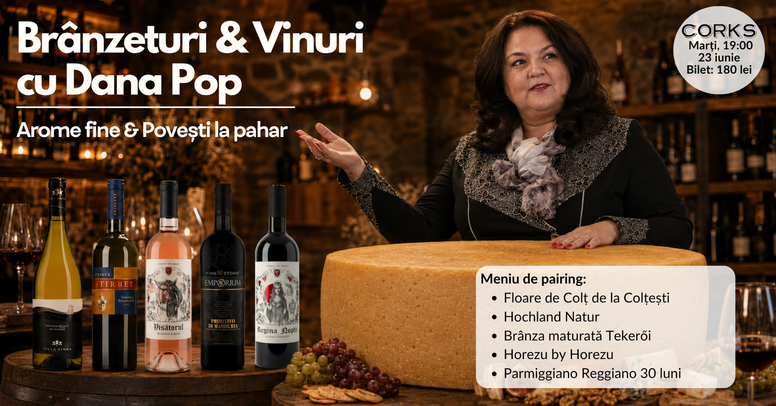 Brânzeturi & Vinuri cu Dana Pop - 23 iunie