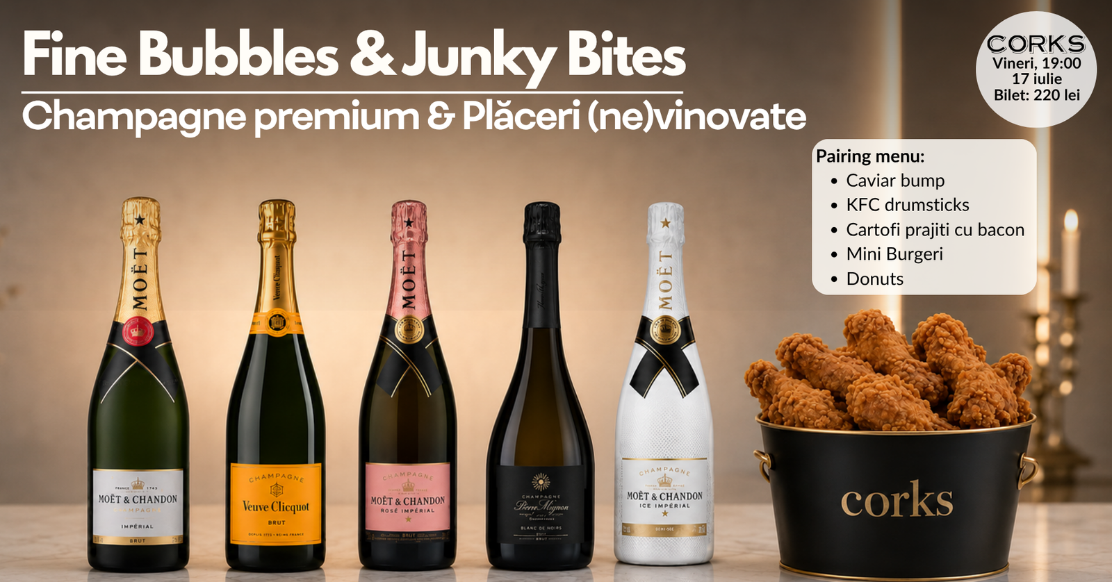 Fine Bubbles & Junky Bites - 17 iulie