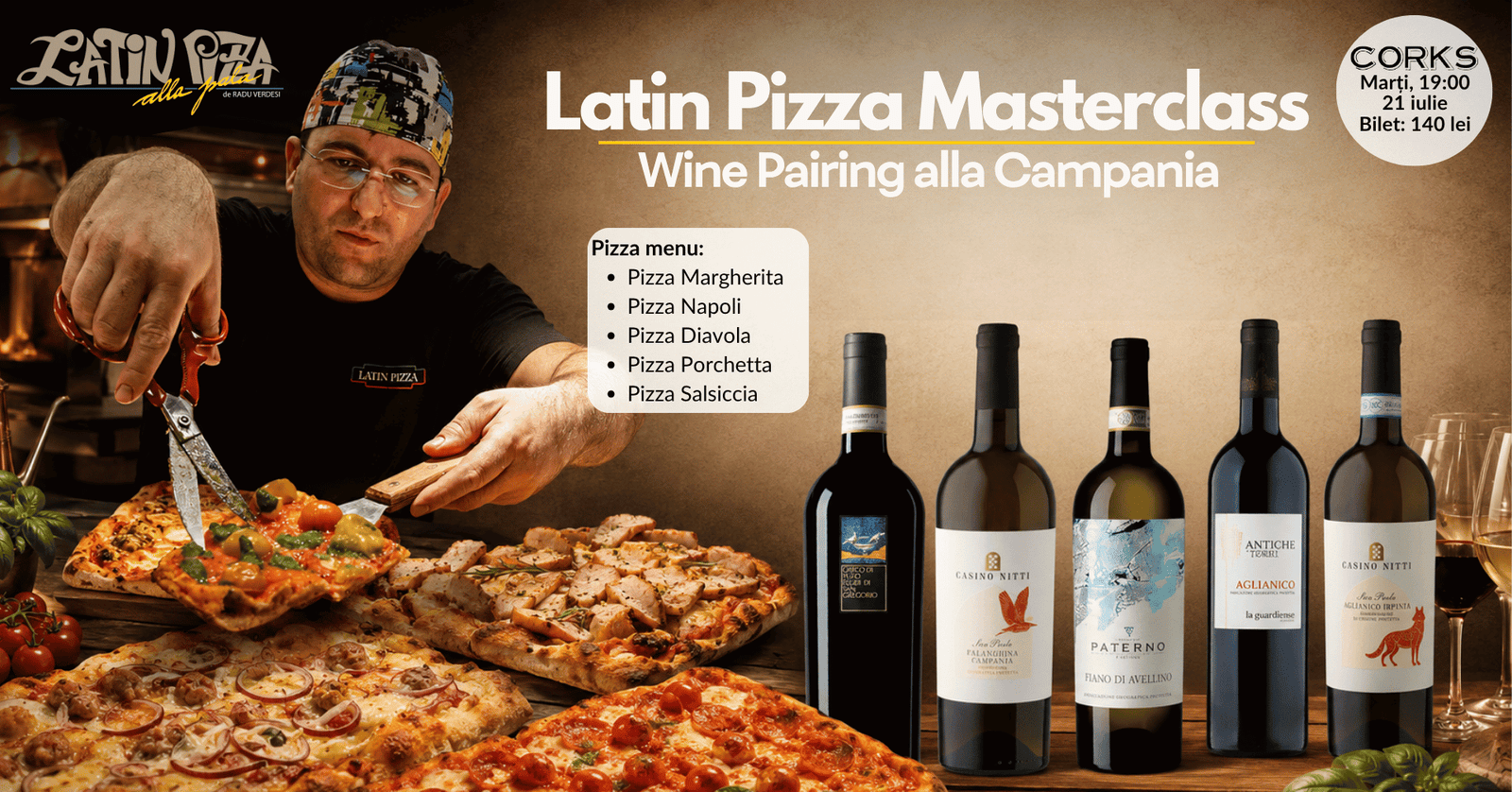 Latin Pizza Masterclass - 21 iulie