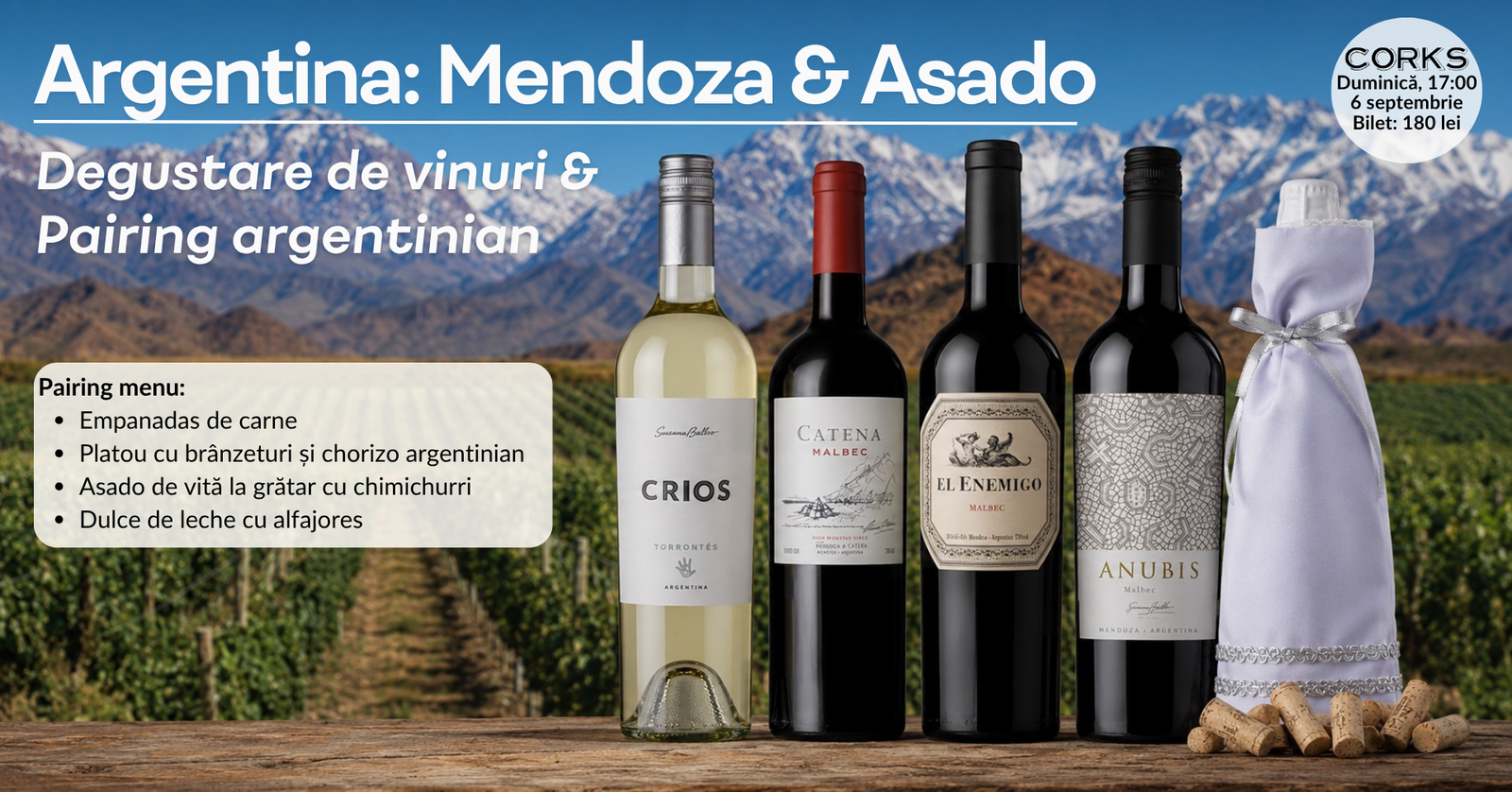 Argentina: Mendoza & Asado - 6 septembrie