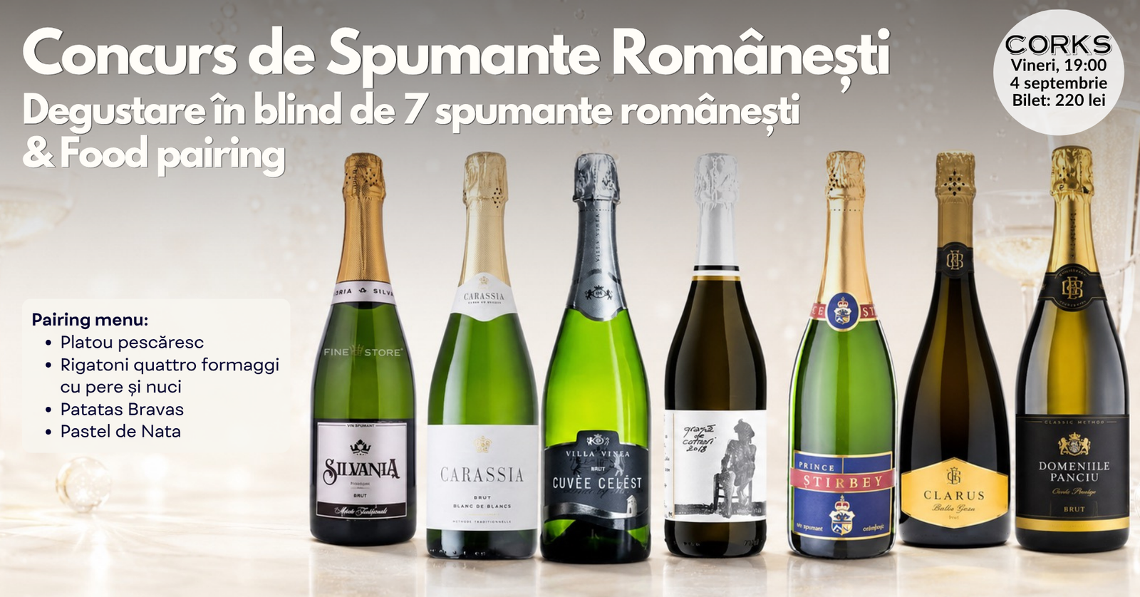 Concurs de Spumante Românești - 4 septembrie