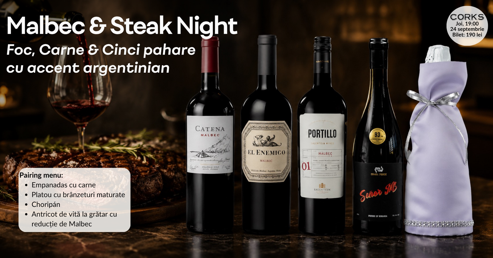 Malbec & Steak Night - 24 septembrie