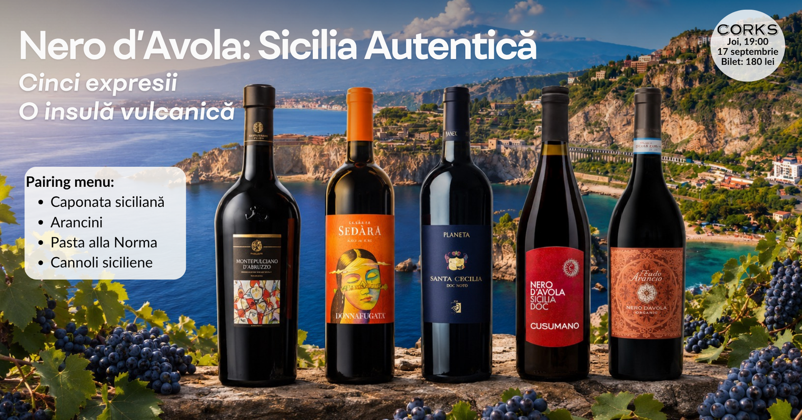 Nero d’Avola: Sicilia Autentică - 17 septembrie