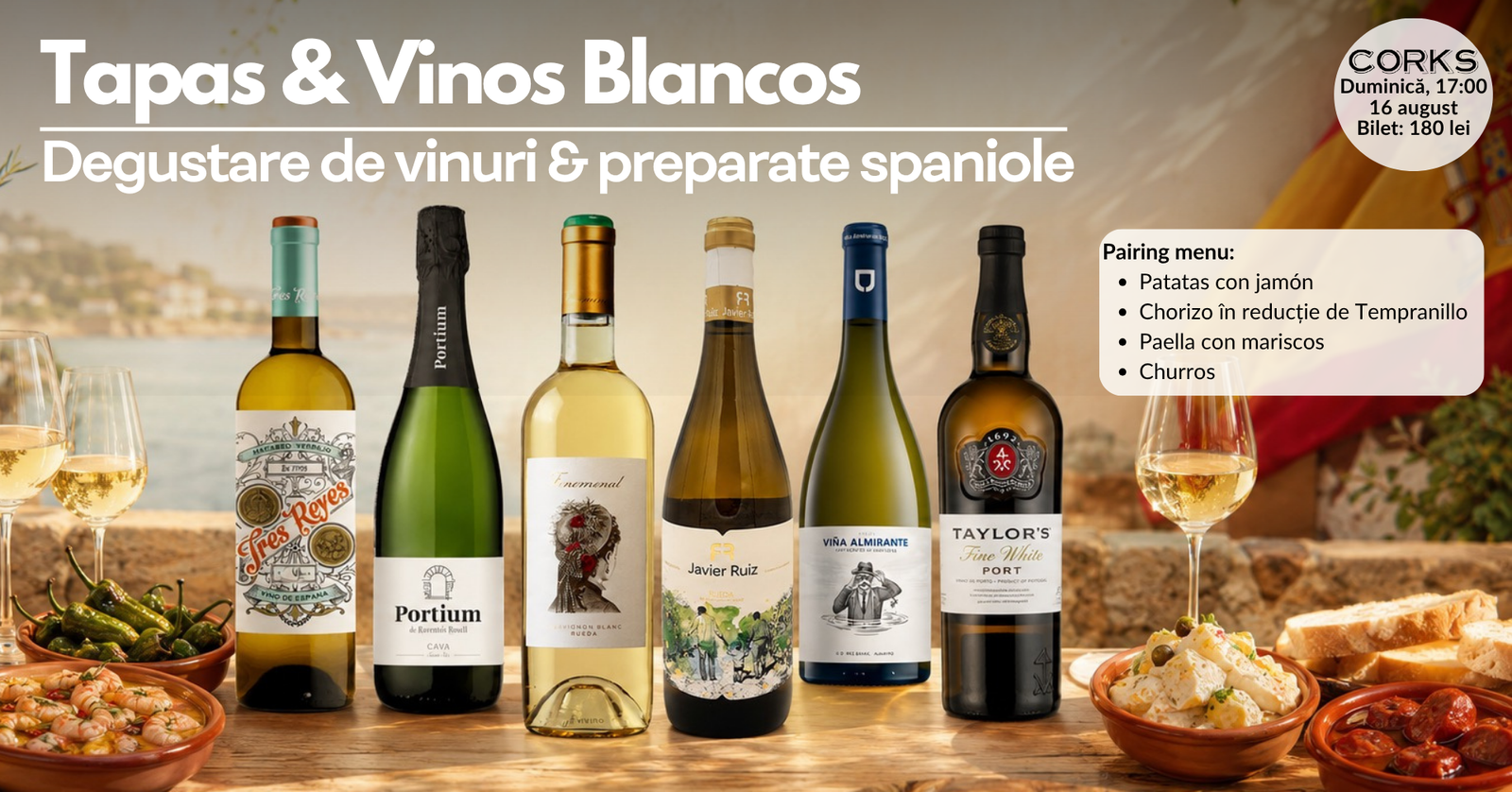 Tapas & Vinos Blancos – 16 august Tapas & Vinos Blancos - 16 august