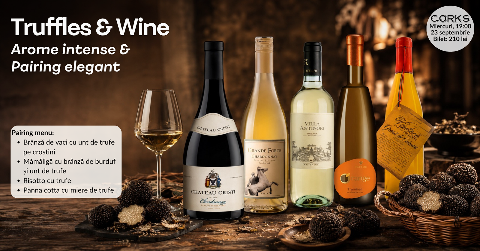Truffles & Wine - 23 septembrie