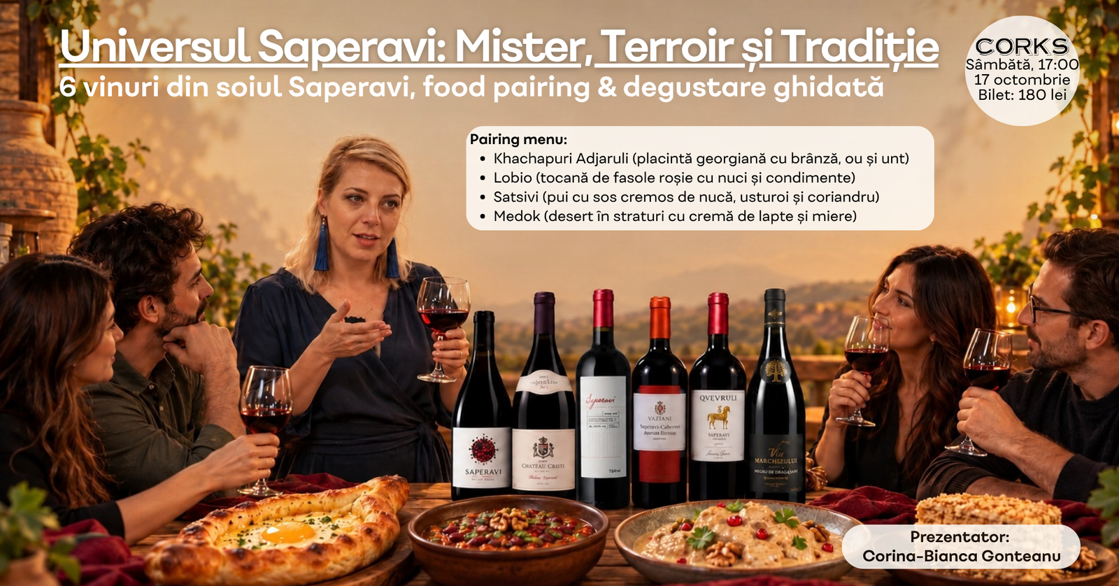Universul Saperavi Corks degustare vin