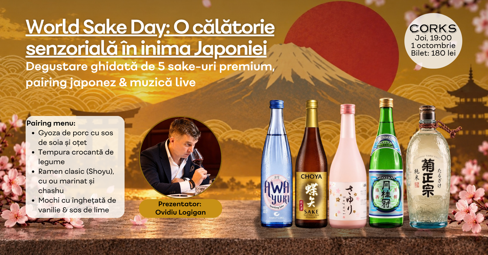World Sake Day - 1 octombrie 2026 - Corks
