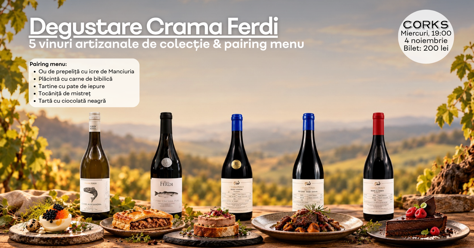 Degustare Crama Ferdi – 4 nov. 2026 Degustare Crama Ferdi - 4 nov. 2026