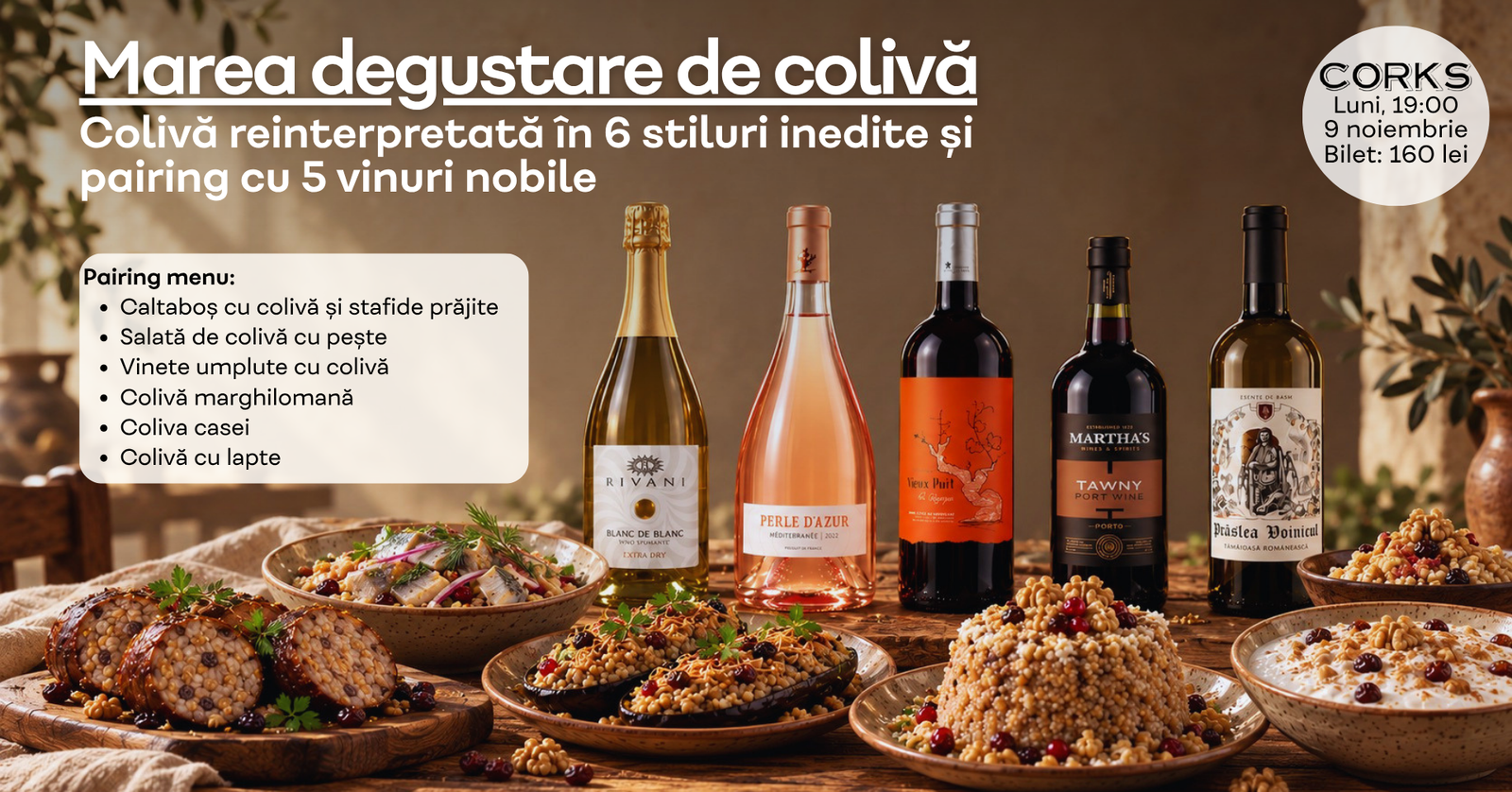 Marea Degustare de Colivă Corks Marea Degustare de Colivă Corks