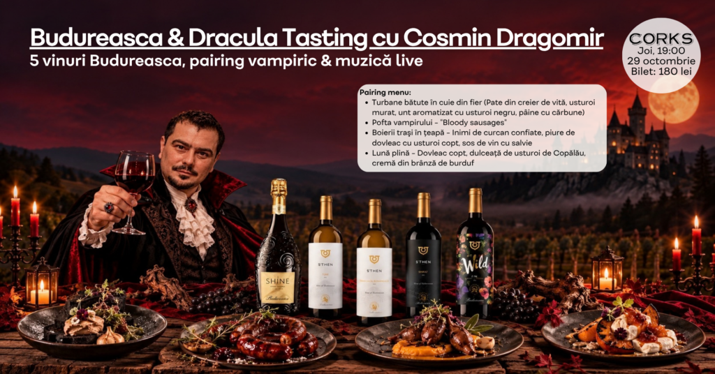 Budureasca & Dracula Tasting cu Cosmin Dragomir — București