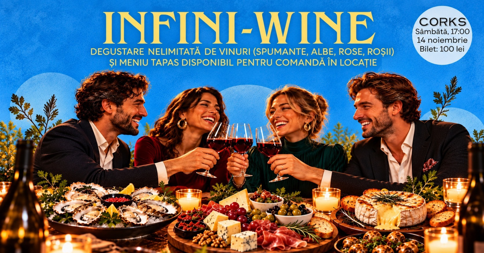 Degustare nelimitată de vinuri Infini-wine - 14 nov. 2026